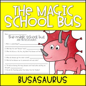 Magic school bus busasaurus worksheet